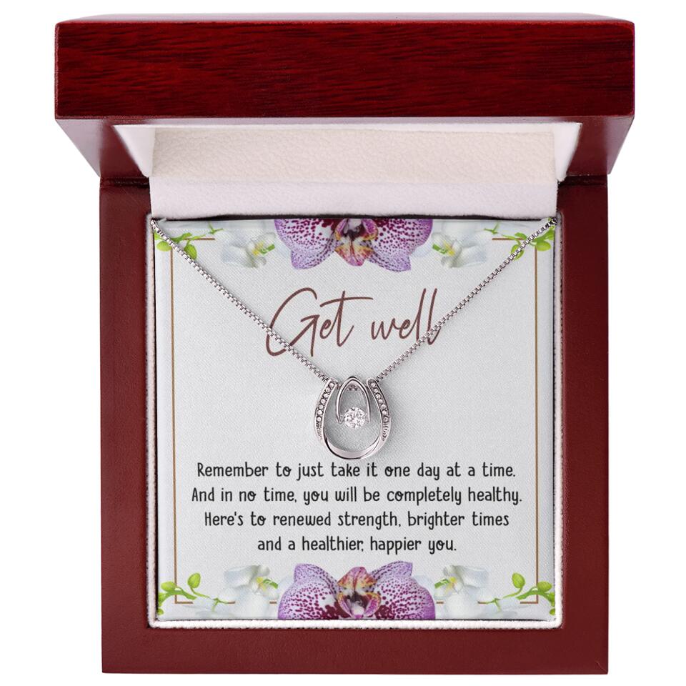 Get Well, Remember To Just Take It One Day At A Time - Love Knot Necklaces - Get Well Surgery Gift - Image 33