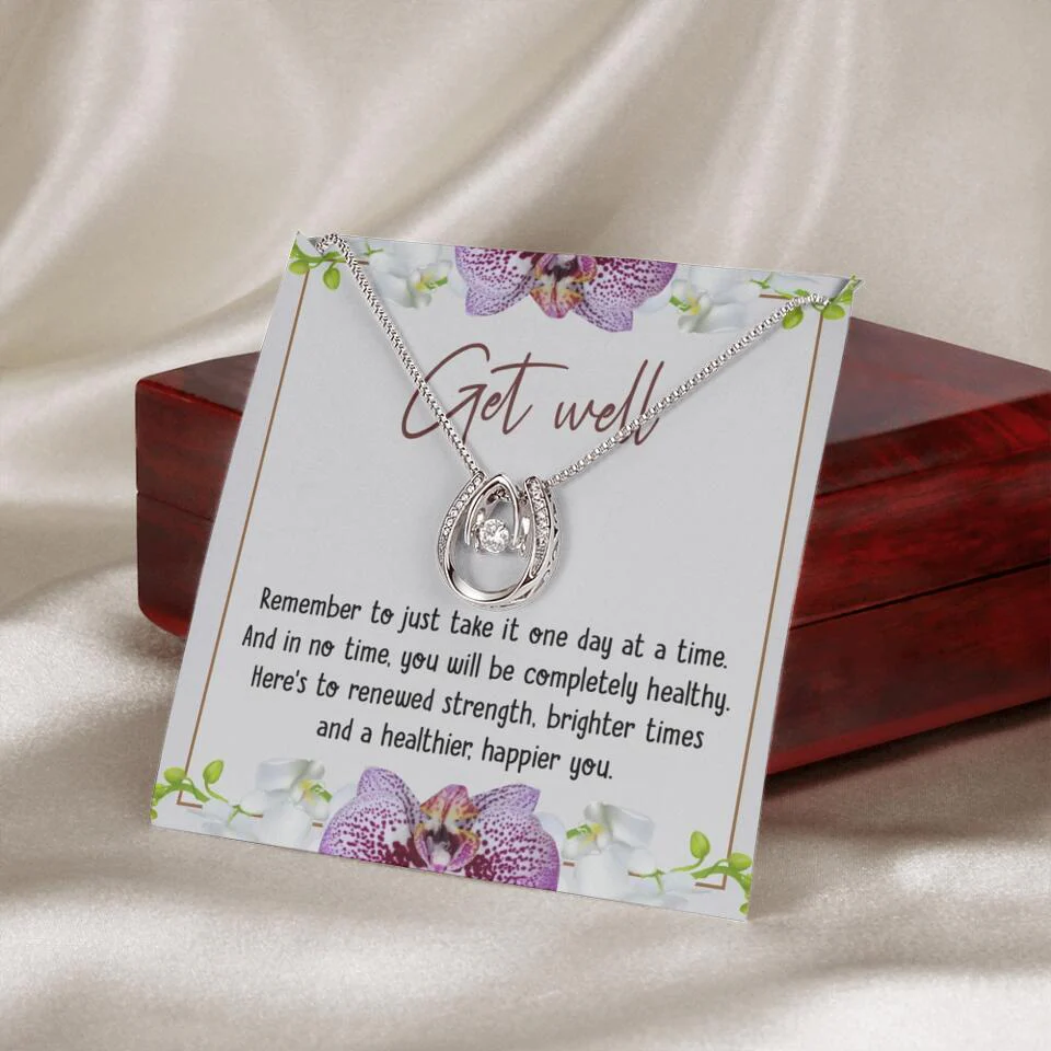 Get Well, Remember To Just Take It One Day At A Time - Love Knot Necklaces - Get Well Surgery Gift - Image 34