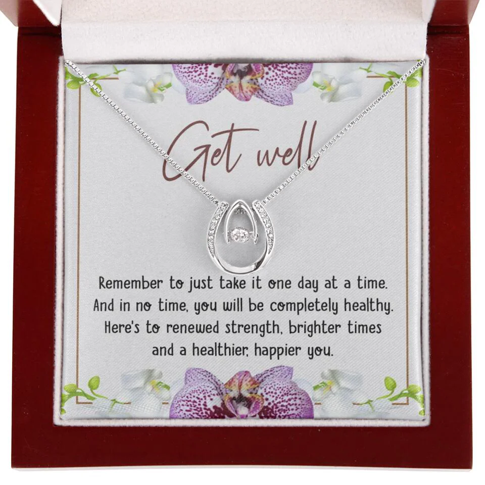Get Well, Remember To Just Take It One Day At A Time - Love Knot Necklaces - Get Well Surgery Gift - Image 35