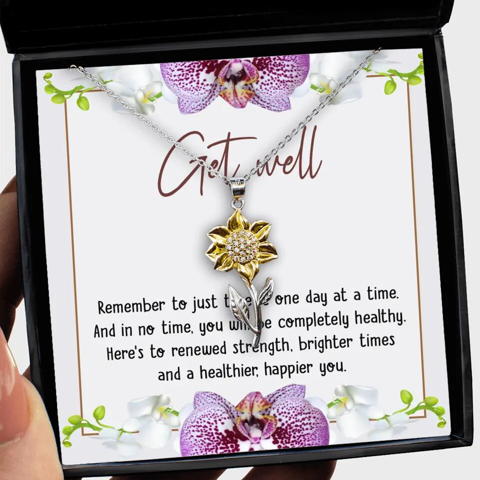 Get Well, Remember To Just Take It One Day At A Time - Love Knot Necklaces - Get Well Surgery Gift - Image 42