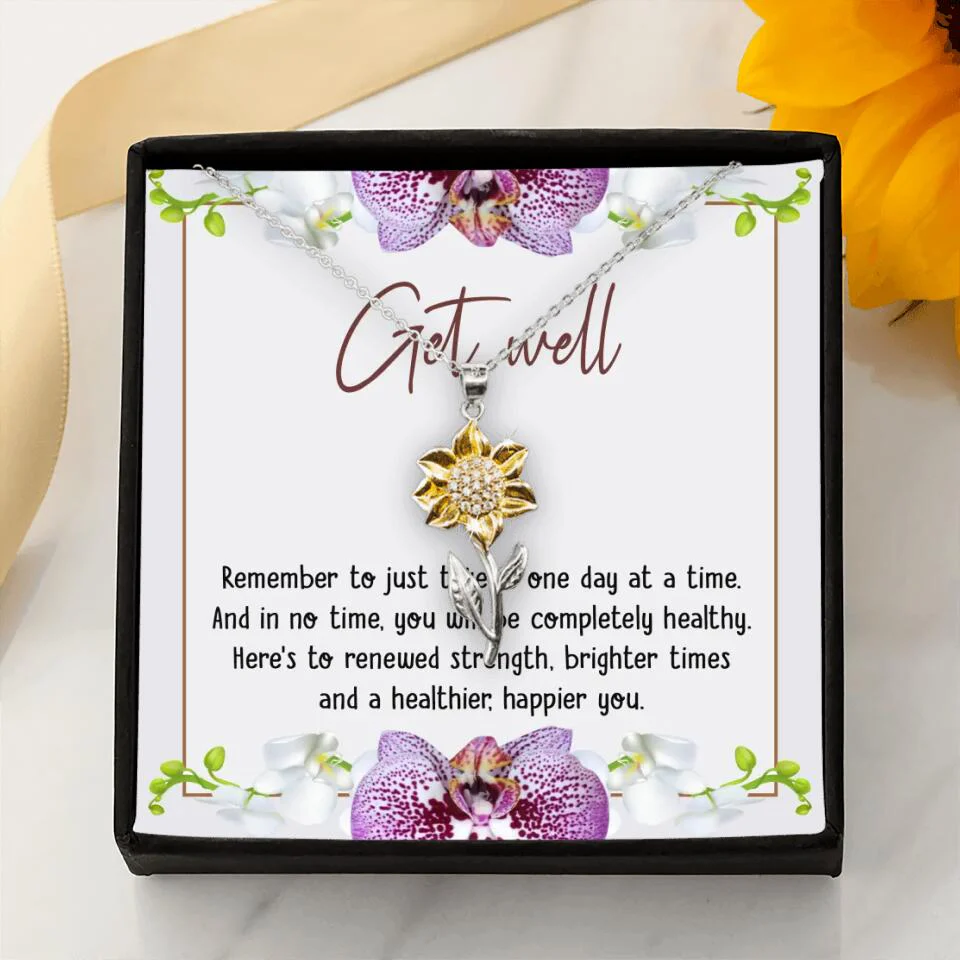 Get Well, Remember To Just Take It One Day At A Time - Love Knot Necklaces - Get Well Surgery Gift - Image 43