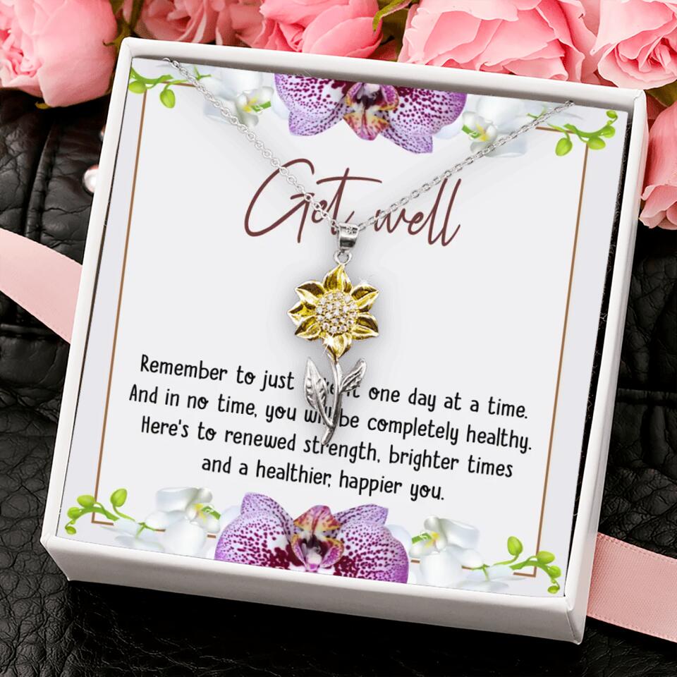 Get Well, Remember To Just Take It One Day At A Time - Love Knot Necklaces - Get Well Surgery Gift - Image 44