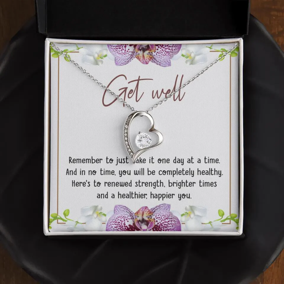 Get Well, Remember To Just Take It One Day At A Time - Love Knot Necklaces - Get Well Surgery Gift - Image 8