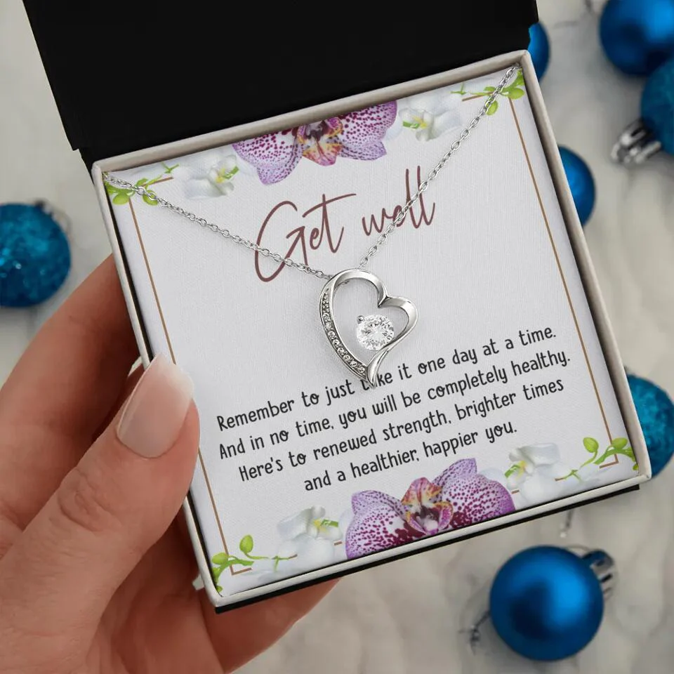 Get Well, Remember To Just Take It One Day At A Time - Love Knot Necklaces - Get Well Surgery Gift - Image 9