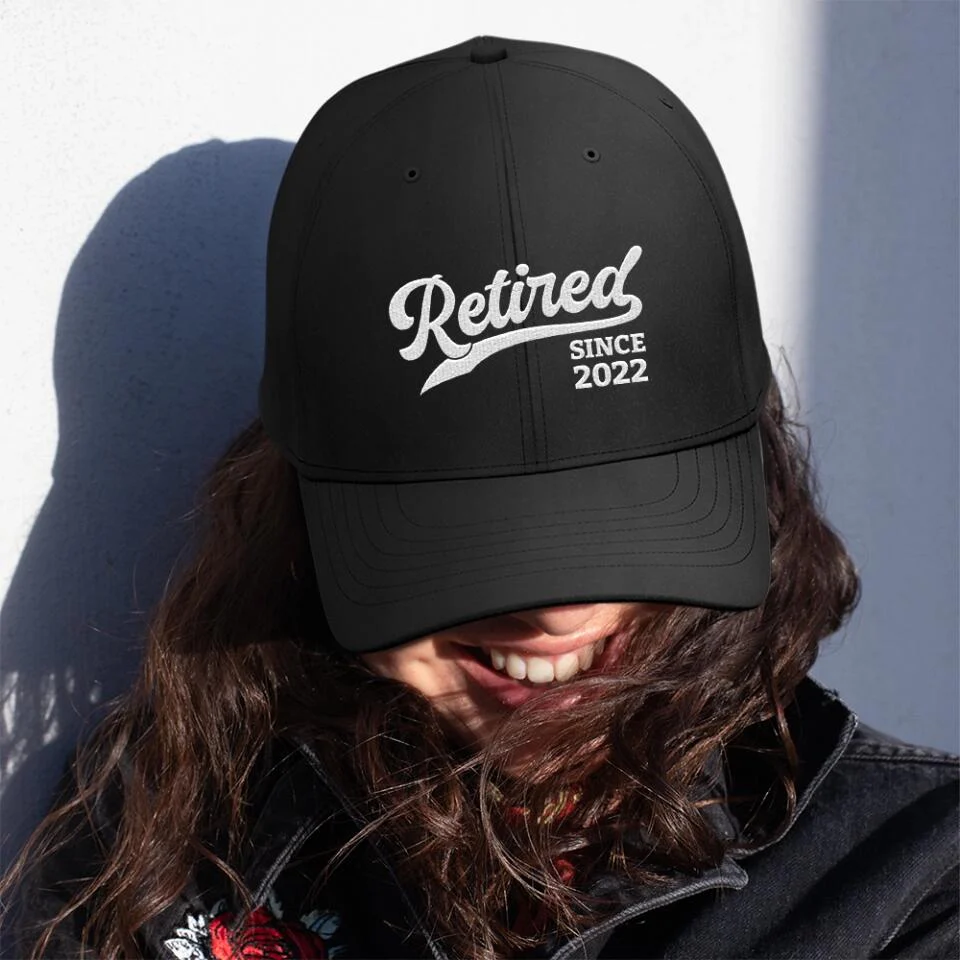 Retired Since - Custom Year Cap - Retirement Gift For Him - Image 4