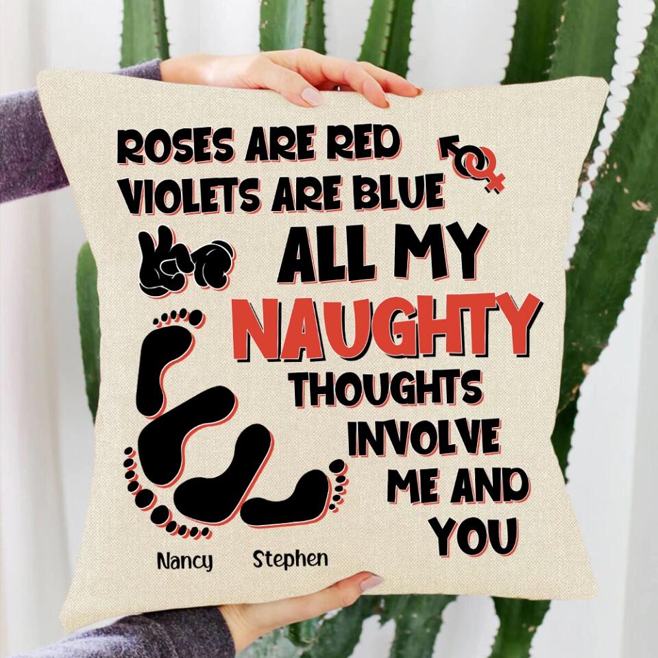 Personalized Valentine Gifts - Roses Are Red Violets Are Blue Personalized Pillow - Image 7