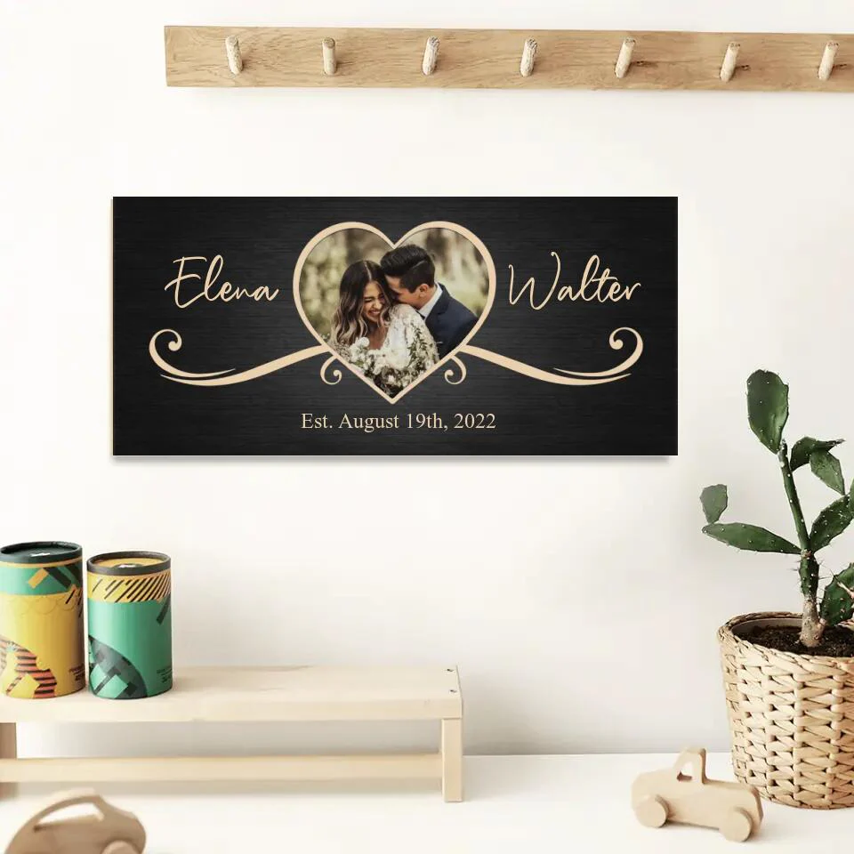 Couple Wooden Sign Rustic Home Decor Anniversary Gift Personalized Key Holder - Image 11