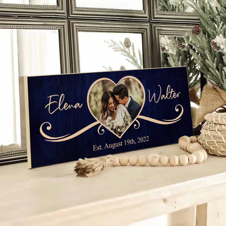 Couple Wooden Sign Rustic Home Decor Anniversary Gift Personalized Key Holder - Image 12
