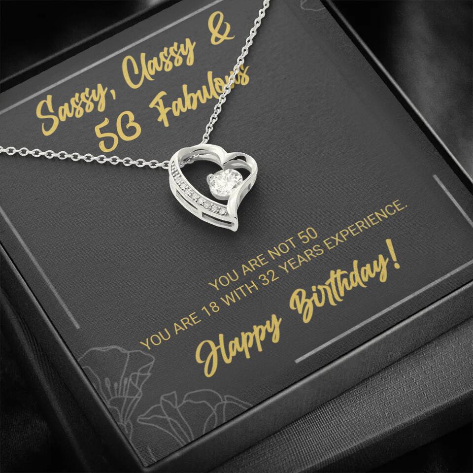 Sassy Classy 50 And Fabulous - Personalized Necklace Multiple Choice - Gift For Her On Birthdays - Image 11