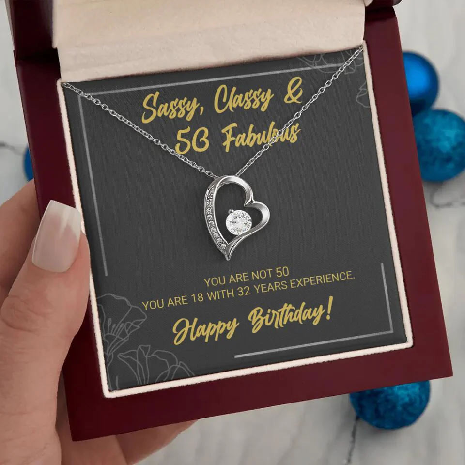 Sassy Classy 50 And Fabulous - Personalized Necklace Multiple Choice - Gift For Her On Birthdays - Image 14