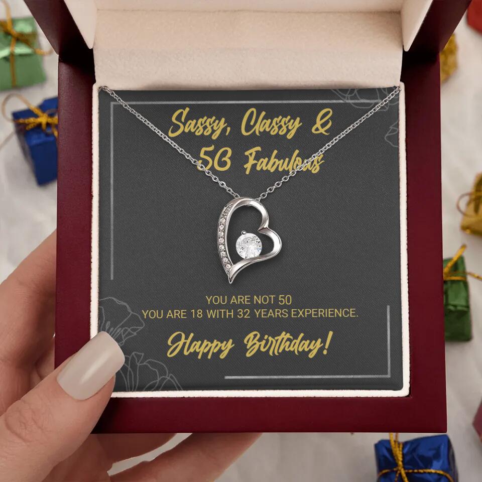 Sassy Classy 50 And Fabulous - Personalized Necklace Multiple Choice - Gift For Her On Birthdays - Image 15