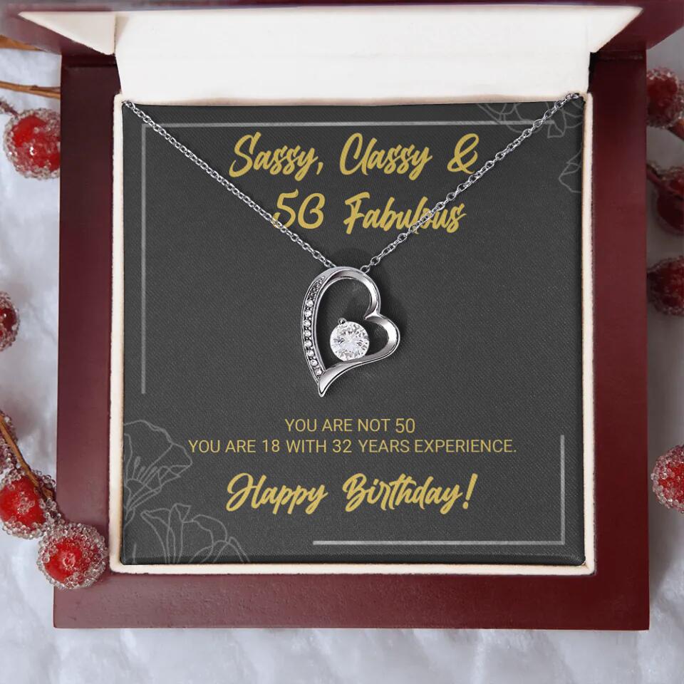 Sassy Classy 50 And Fabulous - Personalized Necklace Multiple Choice - Gift For Her On Birthdays - Image 16
