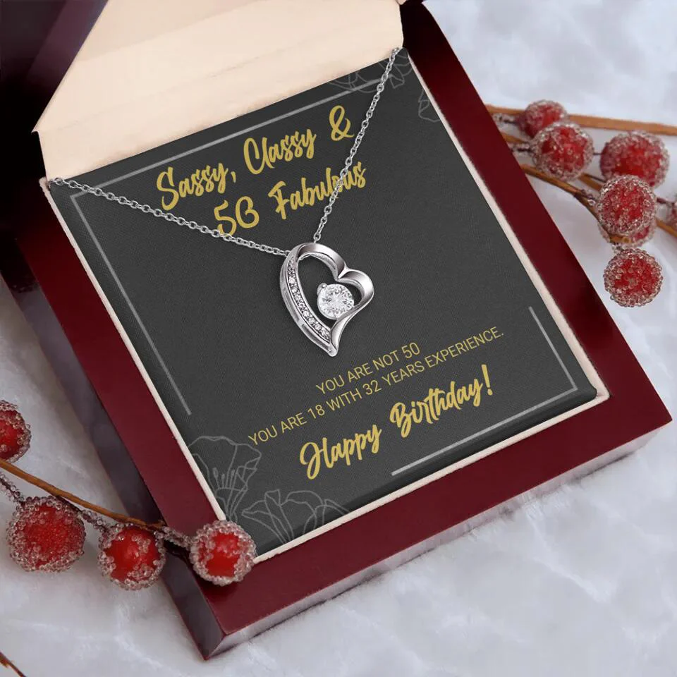 Sassy Classy 50 And Fabulous - Personalized Necklace Multiple Choice - Gift For Her On Birthdays - Image 17
