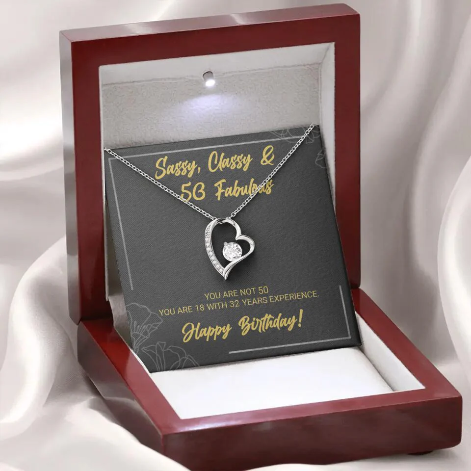 Sassy Classy 50 And Fabulous - Personalized Necklace Multiple Choice - Gift For Her On Birthdays - Image 18