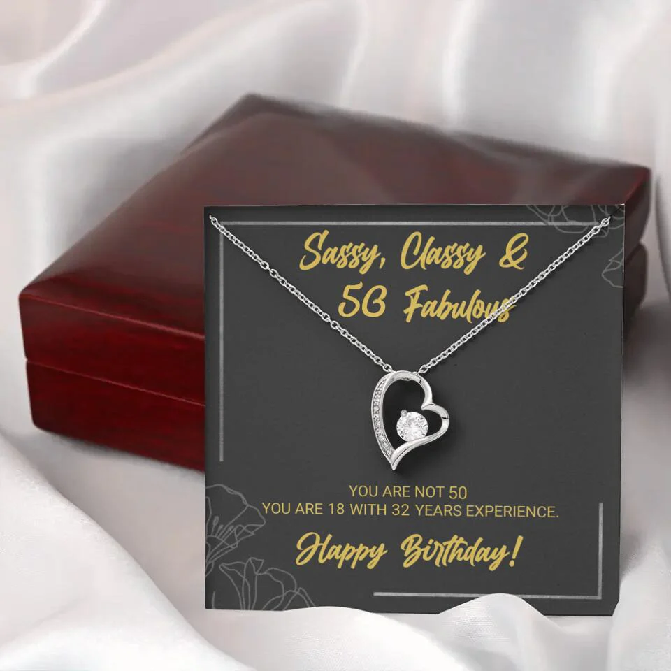 Sassy Classy 50 And Fabulous - Personalized Necklace Multiple Choice - Gift For Her On Birthdays - Image 20