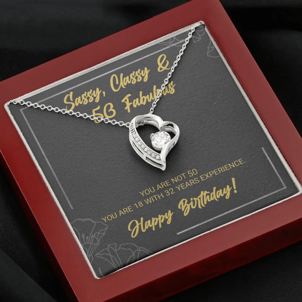 Sassy Classy 50 And Fabulous - Personalized Necklace Multiple Choice - Gift For Her On Birthdays - Image 23