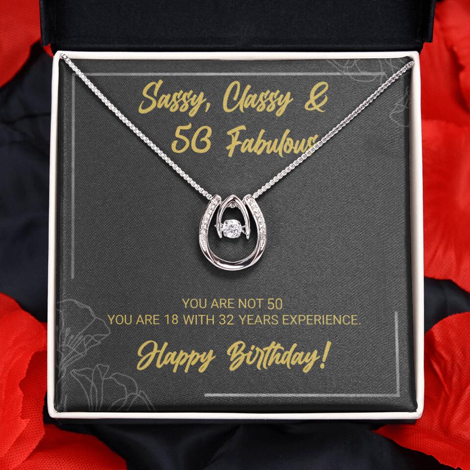 Sassy Classy 50 And Fabulous - Personalized Necklace Multiple Choice - Gift For Her On Birthdays - Image 24