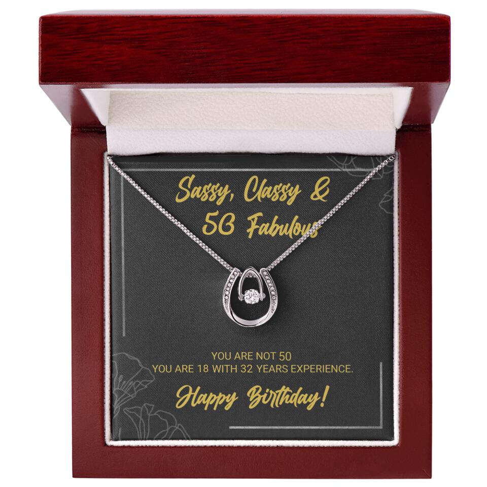 Sassy Classy 50 And Fabulous - Personalized Necklace Multiple Choice - Gift For Her On Birthdays - Image 30