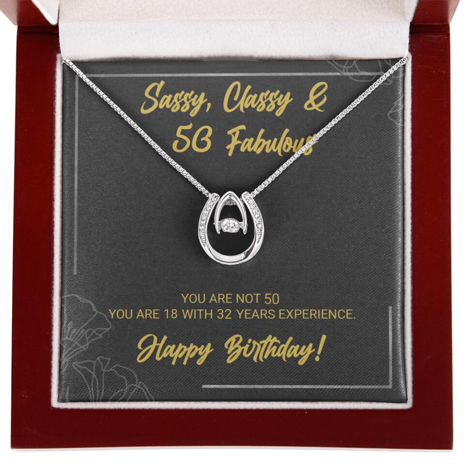 Sassy Classy 50 And Fabulous - Personalized Necklace Multiple Choice - Gift For Her On Birthdays - Image 36