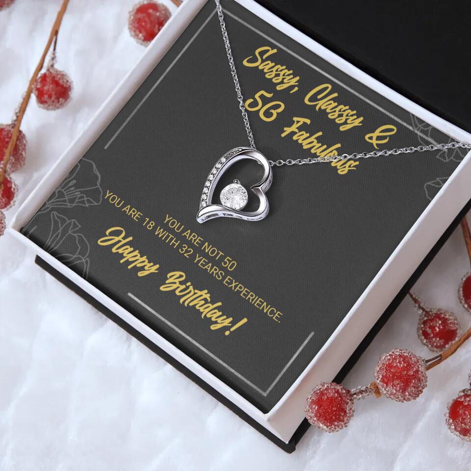 Sassy Classy 50 And Fabulous - Personalized Necklace Multiple Choice - Gift For Her On Birthdays - Image 4
