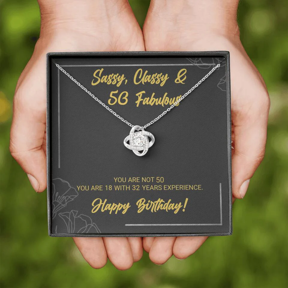 Sassy Classy 50 And Fabulous - Personalized Necklace Multiple Choice - Gift For Her On Birthdays - Image 47