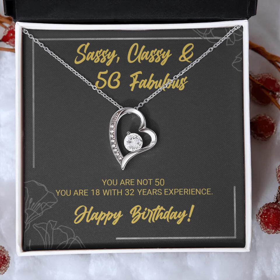 Sassy Classy 50 And Fabulous - Personalized Necklace Multiple Choice - Gift For Her On Birthdays - Image 5