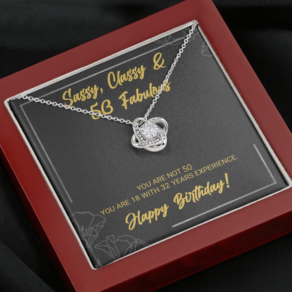 Sassy Classy 50 And Fabulous - Personalized Necklace Multiple Choice - Gift For Her On Birthdays - Image 52