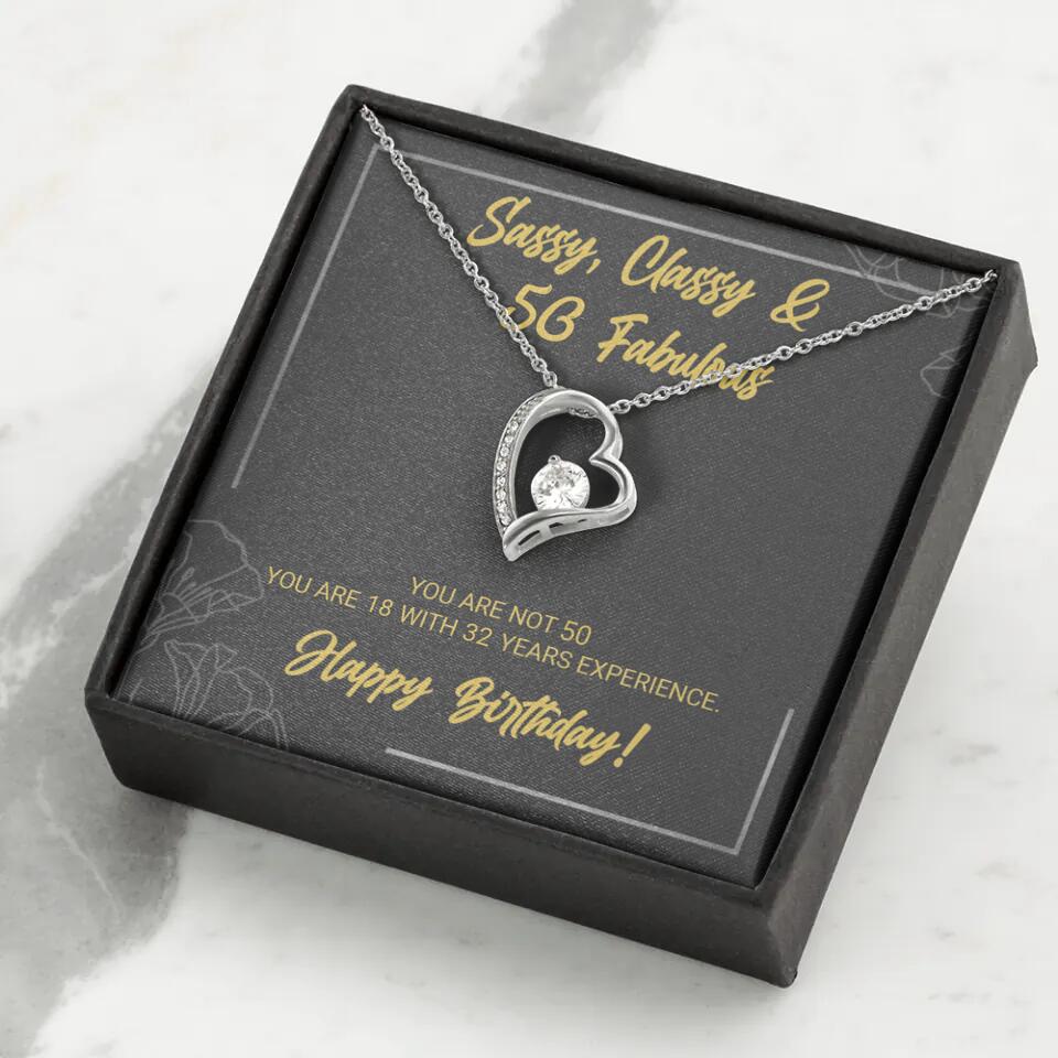 Sassy Classy 50 And Fabulous - Personalized Necklace Multiple Choice - Gift For Her On Birthdays - Image 6