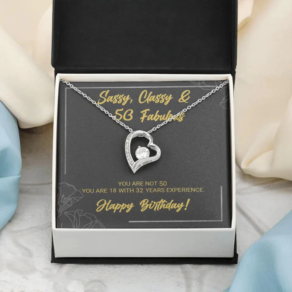 Sassy Classy 50 And Fabulous - Personalized Necklace Multiple Choice - Gift For Her On Birthdays - Image 7