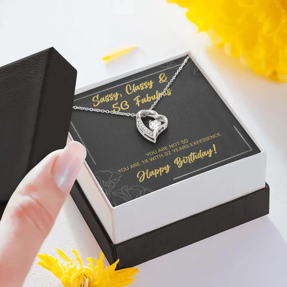 Sassy Classy 50 And Fabulous - Personalized Necklace Multiple Choice - Gift For Her On Birthdays - Image 9