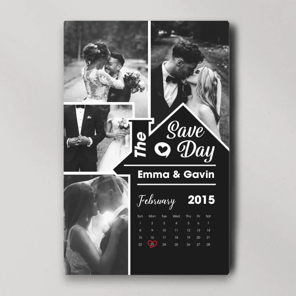 Save The Day Custom Canvas Poster Wedding Gift For Couples - Image 2