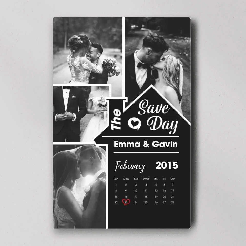 Save The Day Custom Canvas Poster Wedding Gift For Couples - Image 3