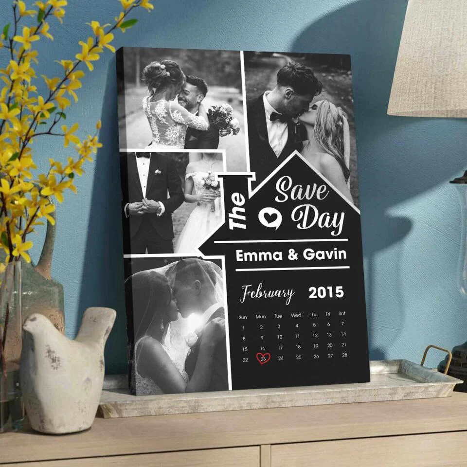 Save The Day Custom Canvas Poster Wedding Gift For Couples - Image 4