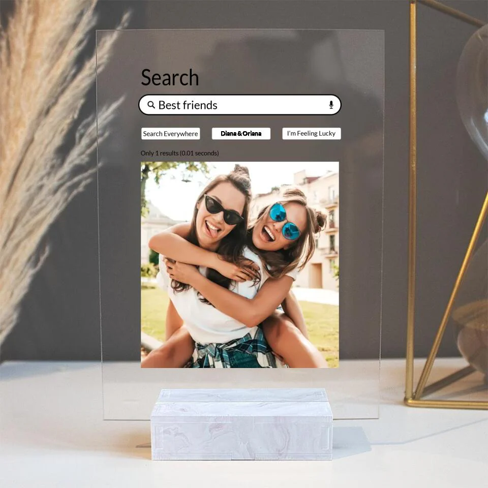 Search Best Friends Search Everywhere Only 1 Results - Personalized Upload Photo Acrylic Plaque - Best Gift For Friends Guy Friend Bestie - Birthday Gift - 303ICNNPAP279 - Image 2