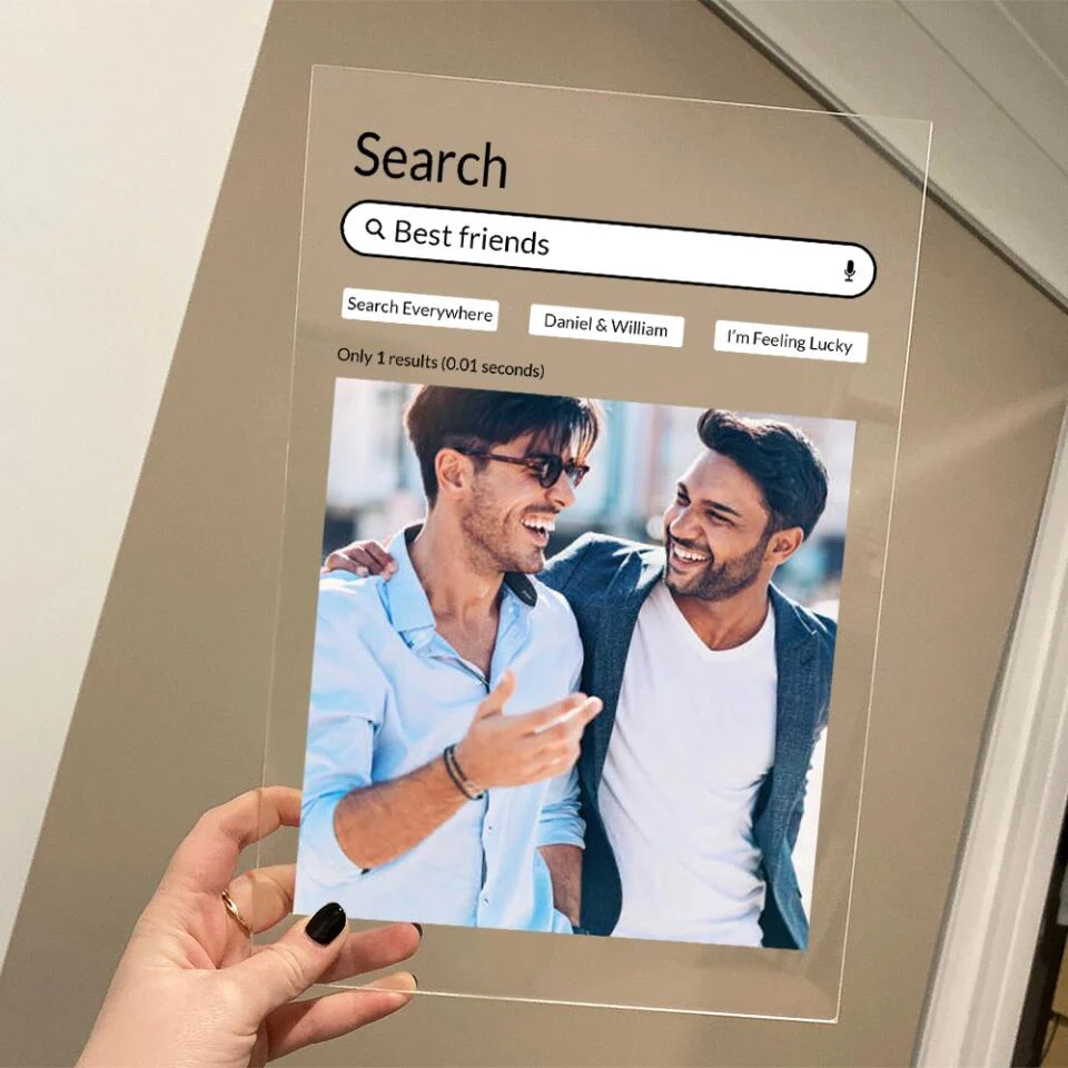 Search Best Friends Search Everywhere Only 1 Results - Personalized Upload Photo Acrylic Plaque - Best Gift For Friends Guy Friend Bestie - Birthday Gift - 303ICNNPAP279 - Image 4