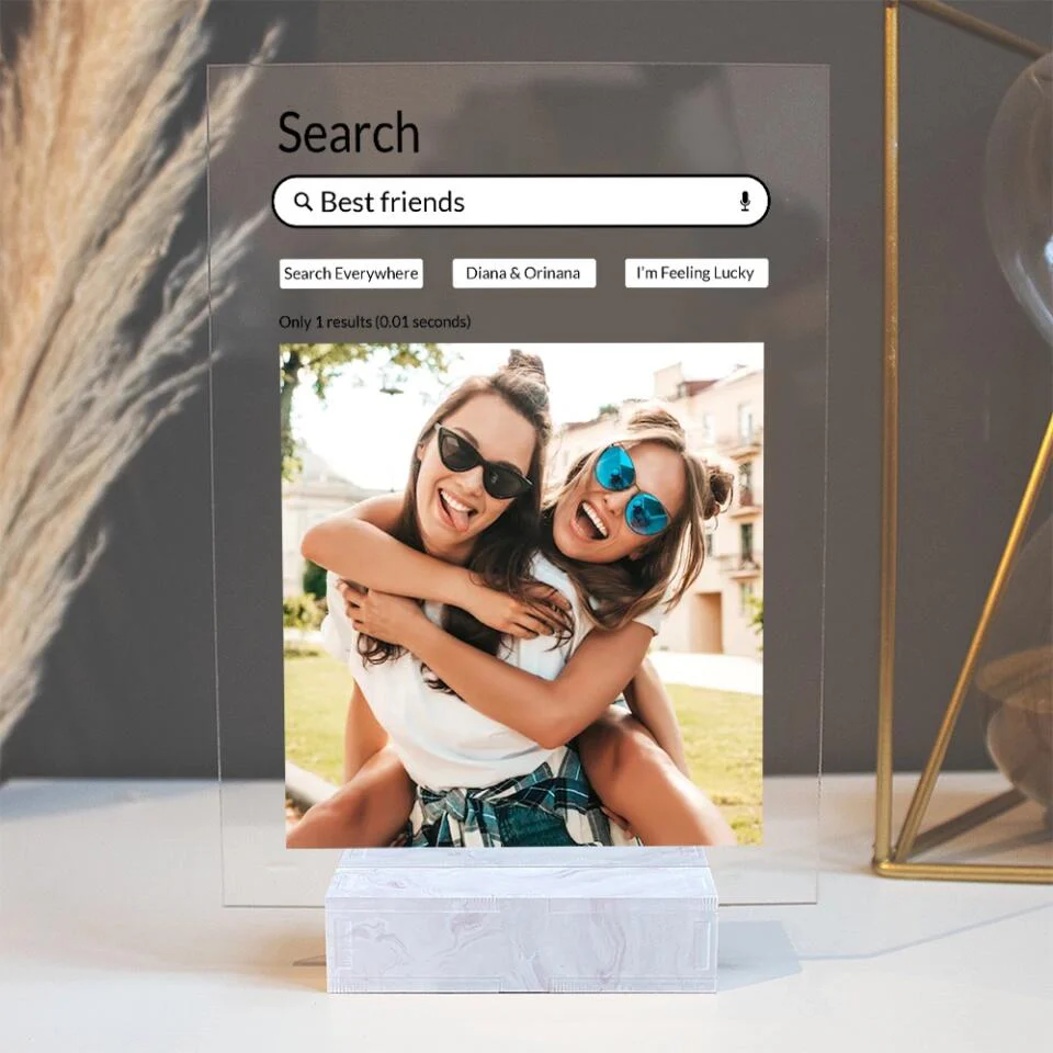 Search Best Friends Search Everywhere Only 1 Results - Personalized Upload Photo Acrylic Plaque - Best Gift For Friends Guy Friend Bestie - Birthday Gift - 303ICNNPAP279 - Image 5