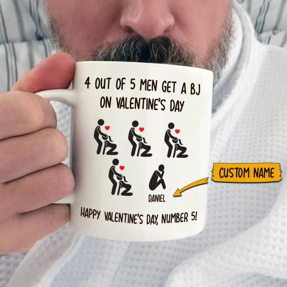 Personalized Valentine Gifts - Sexy Dirty Naughty Joke - Personalized White Mug - Funny Valentine Gift for Her Him - Image 4