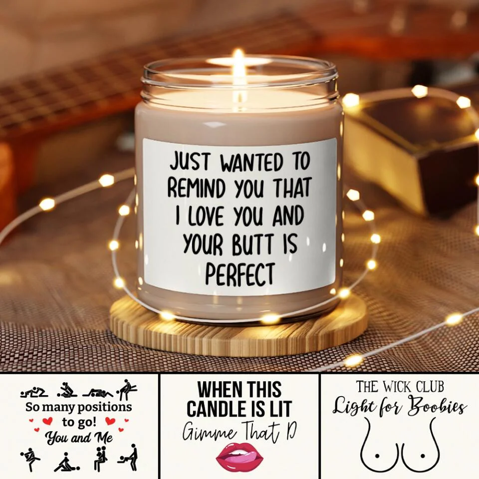 Personalized Valentine Gifts - Sexy Time Scented Soy Candle - Naughty Quote & Humor Dirty Jokes - Funny Anniversary, Christmas, Wedding Gift for Couples, Her Him - Image 3