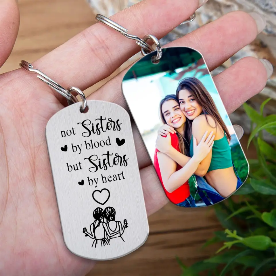 Sisters By Heart Personalized Keychain - Image 6