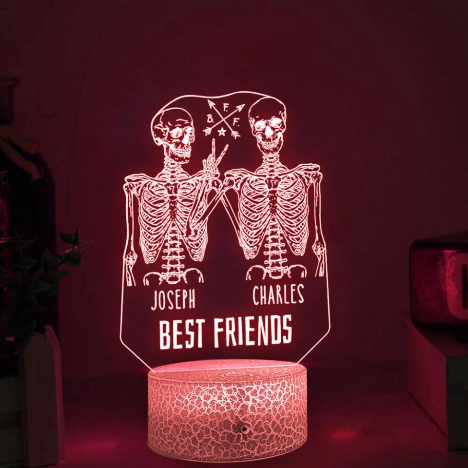Skull Best Friends Forever 3D Led Light Custom Name - Image 12