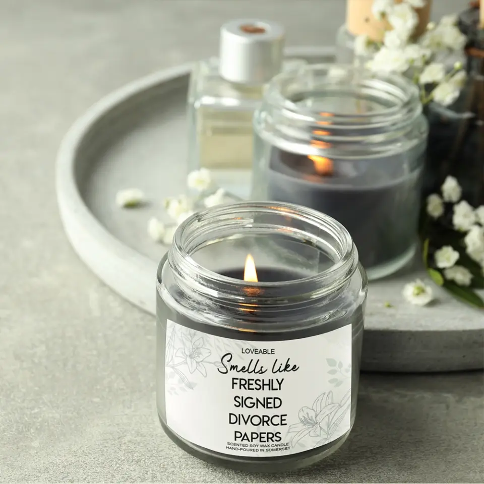 Smells Like Freshly Sign Divorce Paper Candle Funny Gift For Ex-husband Ex-wife - Image 6