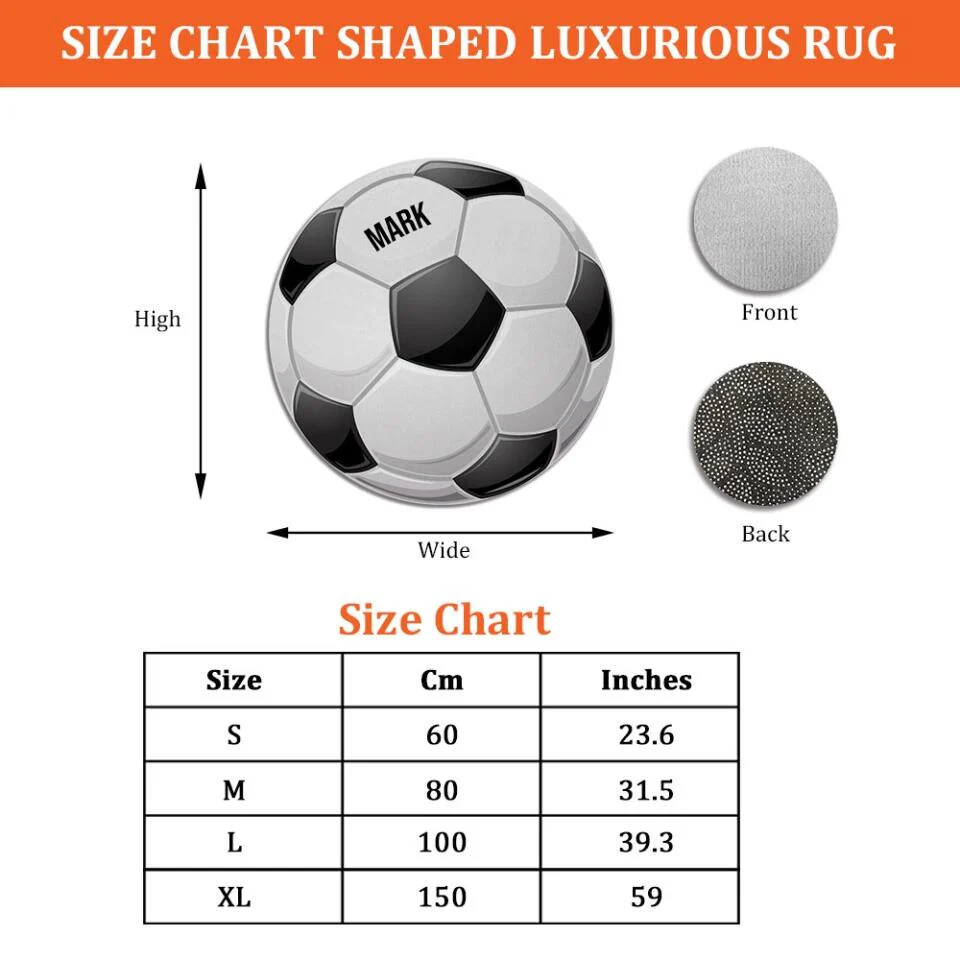 Soccer Football Baseball Basketball Custom Shape Rug Gift for Sport Lover Boy's Room Decoration - Image 5