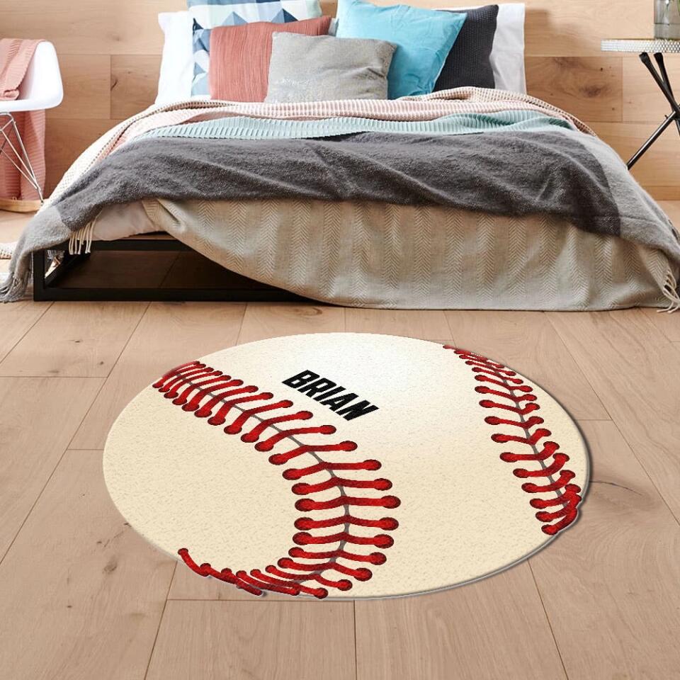 Soccer Football Baseball Basketball Custom Shape Rug Gift for Sport Lover Boy's Room Decoration - Image 6