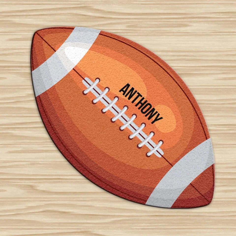 Soccer Football Baseball Basketball Custom Shape Rug Gift for Sport Lover Boy's Room Decoration - Image 9