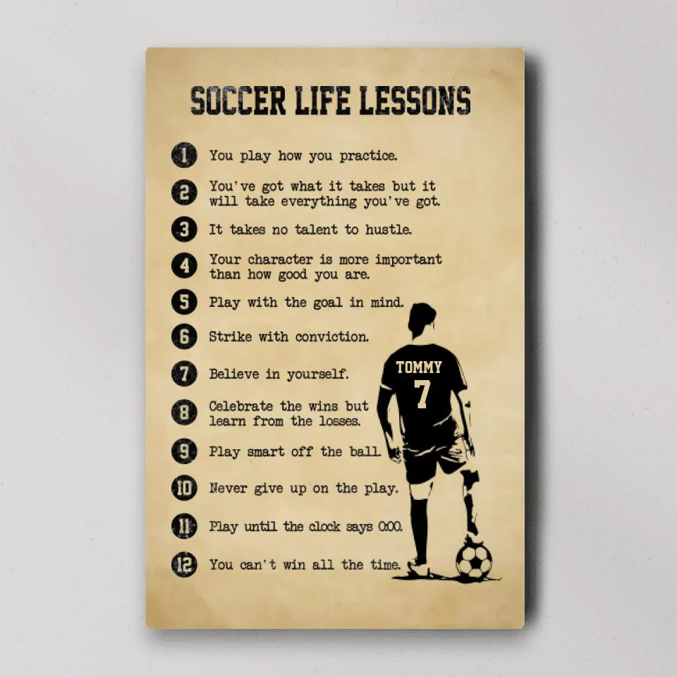 Soccer Life Lessons Custom Canvas Poster Gift For Soccer Players - Image 4