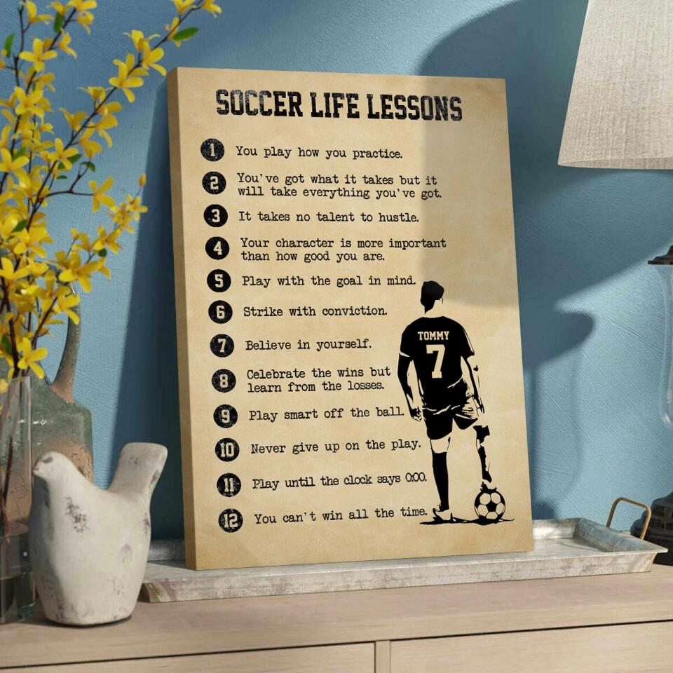 Soccer Life Lessons Custom Canvas Poster Gift For Soccer Players - Image 5