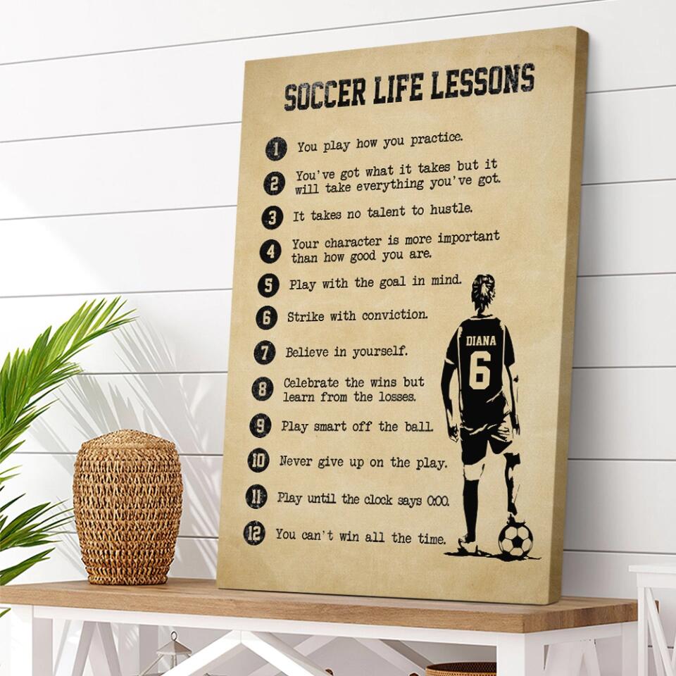 Soccer Life Lessons Custom Canvas Poster Gift For Soccer Players - Image 6