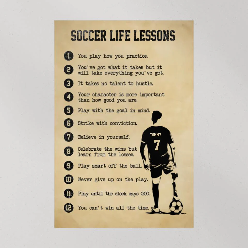 Soccer Life Lessons Custom Canvas Poster Gift For Soccer Players - Image 7