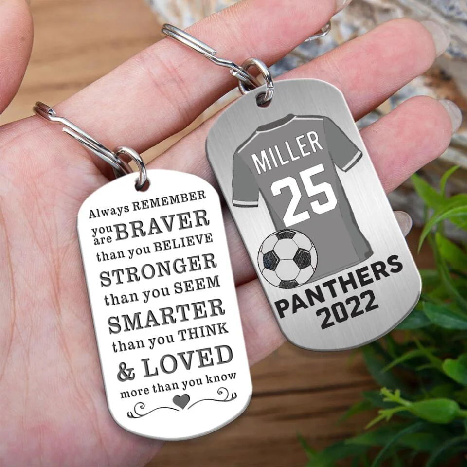 Soccer Player Custom Keychain Graduation Gift For Son - Image 5