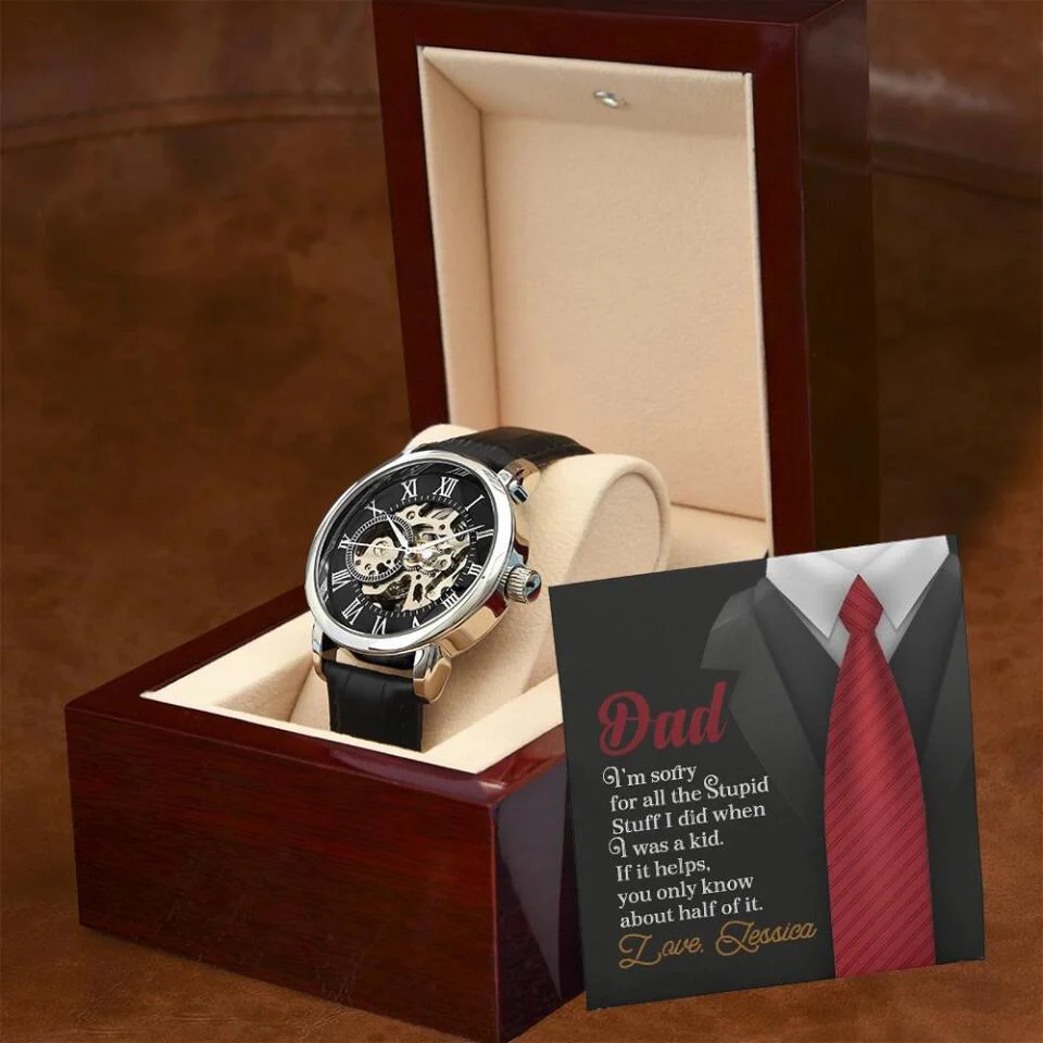 Sorry Dad For What I Did When I Was Young Personalized Watch - Image 3